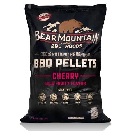 BEAR MOUNTAIN PREMIUM BBQ WOODS 20 Lbs. Premium All-Natural Hardwood Cherry BBQ Smoker Pellets