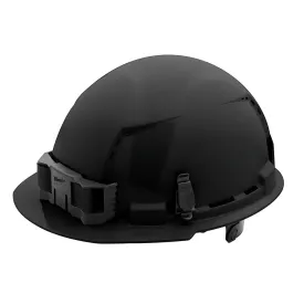 Black Front Brim Vented Hard Hat w/6pt Ratcheting Suspension - Type 1, Class C