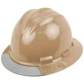 Bullard AboveView AVTNRG Full Brim Hat with 4Pt FlexGen Suspension and Grey Front Brim Visor, Ratchet, Tan, 1 Each