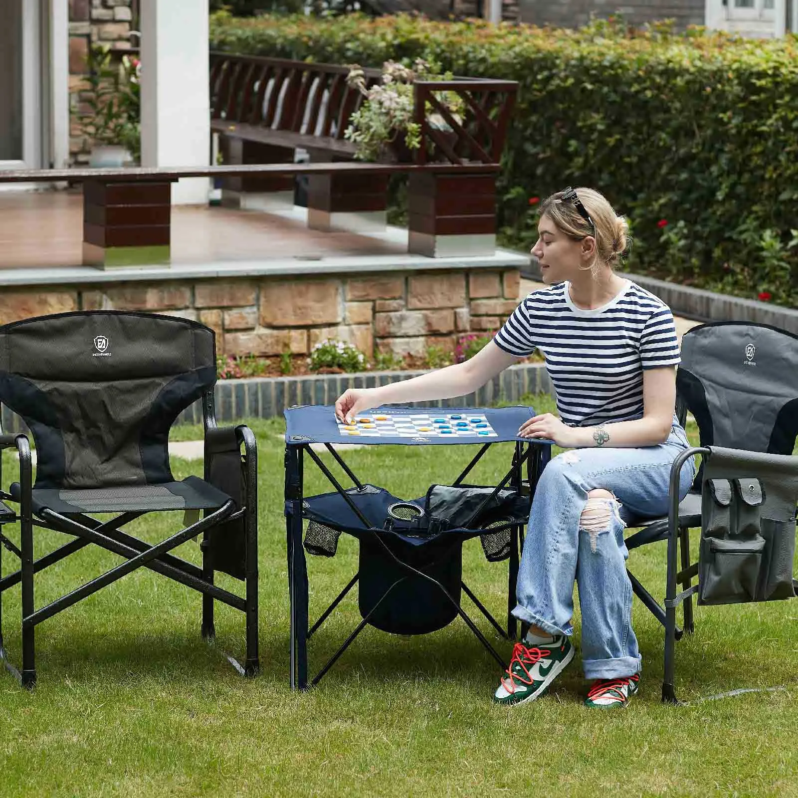 Camping Picnic Table With Cooler