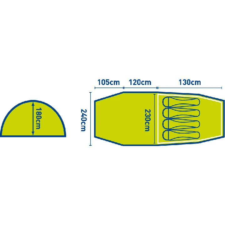 Caterthun 4 Person Double Skin Tent - Deep Teal