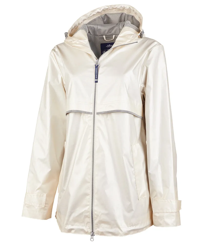 Charles River Women's New Englander Rain Jacket (Metallic)