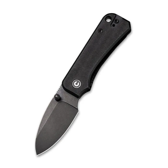 Civivi Baby Banter Thumb Stud Knife - Black G10 Handle (2.34" Black Stonewashed Nitro-V) C 19068S-2