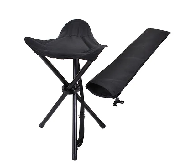 COLLAPSIBLE STOOL WITH CARRY STRAP | Black