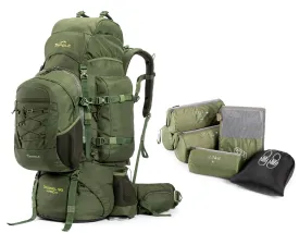 Colonel Pro 90 L Rucksack With Organizer Pack Army Green