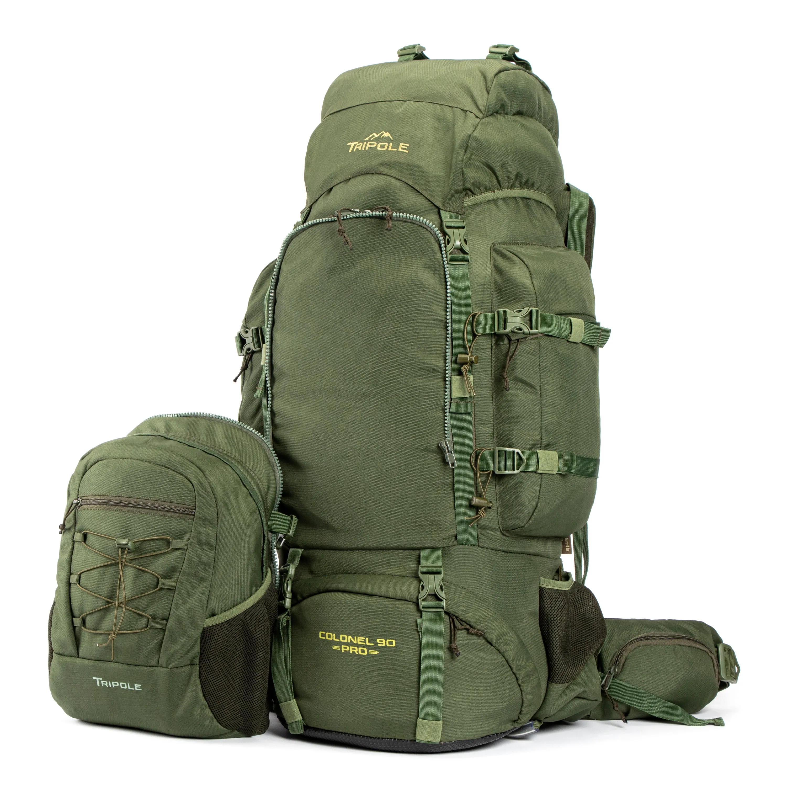 Colonel Pro 90 L Rucksack With Organizer Pack Army Green