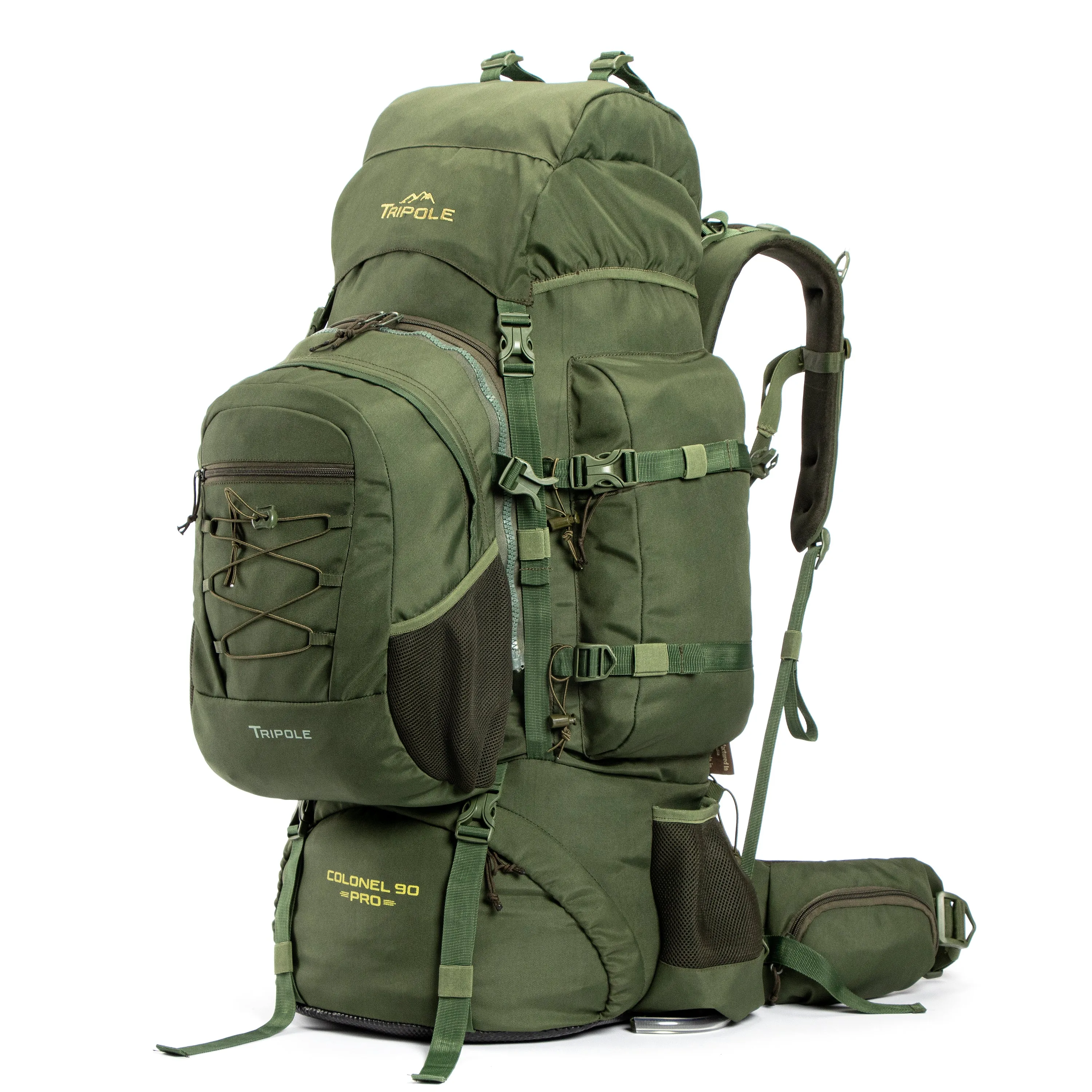 Colonel Pro 90 L Rucksack With Organizer Pack Army Green