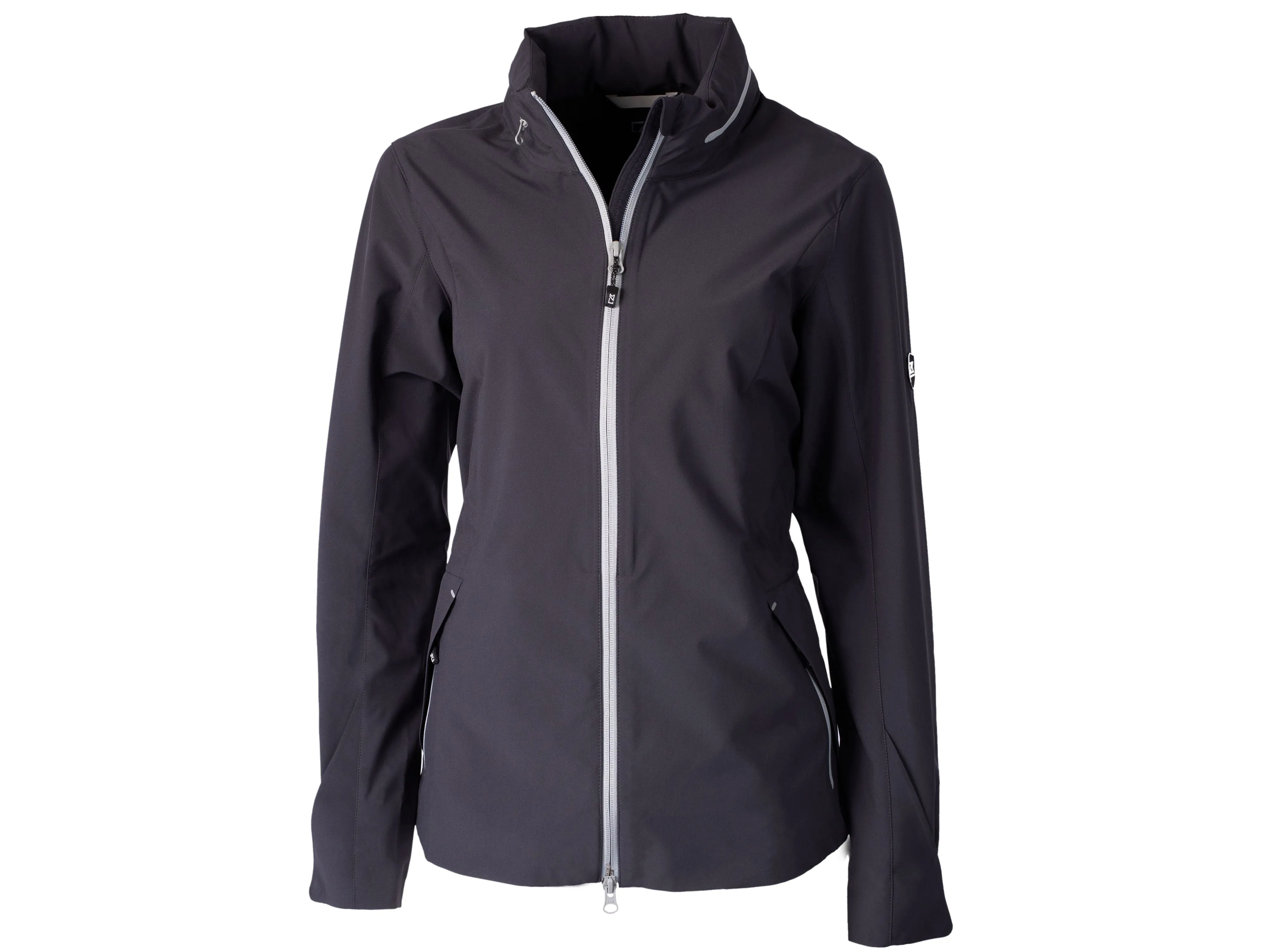 Cutter & Buck Vapor Water Repellent Stretch Womens Full Zip Rain Jacket