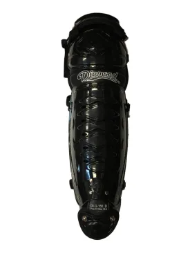 Diamond Core Series DLG-155D Black Baseball Catcher's Leg Guards (15.5")