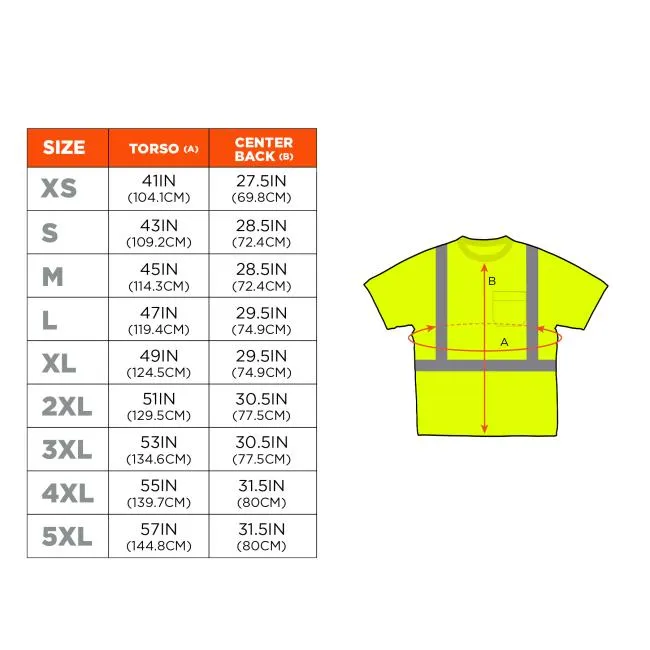 Ergodyne GloWear 8289 Type R Class 2 Hi-Vis T-Shirt - Lime