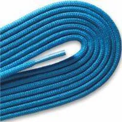 Fashion Thin Round Dress 1/8" Laces Custom Length with Tip - Neon Blue (1 Pair Pack) Shoelaces