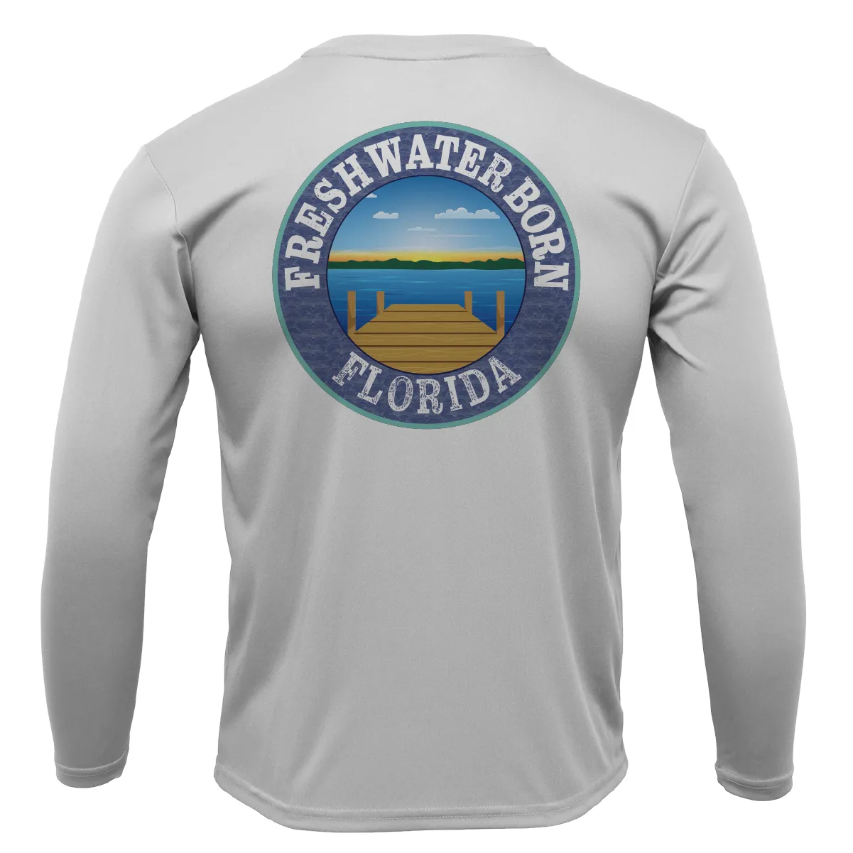 Florida Flag Freshwater Born Boy's Long Sleeve UPF 50  Dry-Fit Shirt