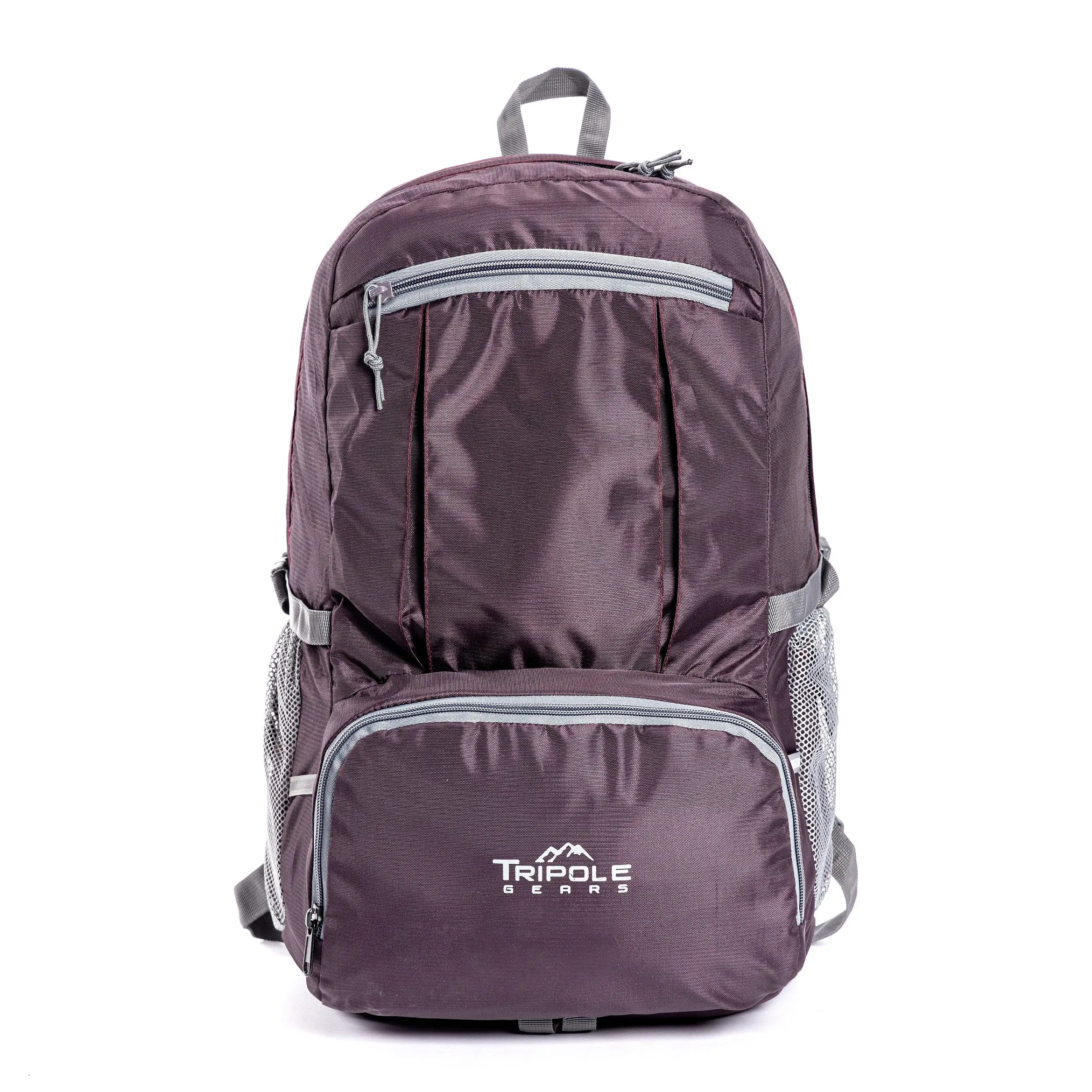 Foldable PAKEASY Backpack and Day Bag for Hiking and Day Trips | Wine