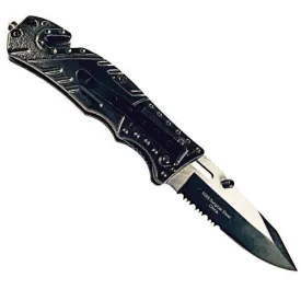 Folding Tactical Survival Pocket Knife Assisted Open With Two Tone Blade