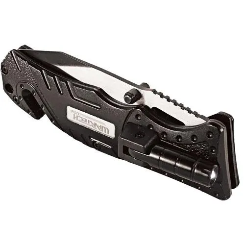 Folding Tactical Survival Pocket Knife Assisted Open With Two Tone Blade