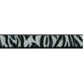 Glitter Flat Laces Custom Length with Tip - Zebra (1 Pair Pack) Shoelaces