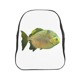 Green Fish with Specs School Backpack