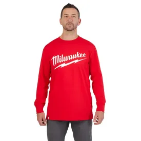 Heavy Duty T-Shirt - Long Sleeve Logo Red M