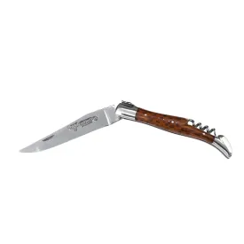 Laguiole En Aubrac Folding Knife with Corkscrew (12cm) - Amourette (Snakewood)