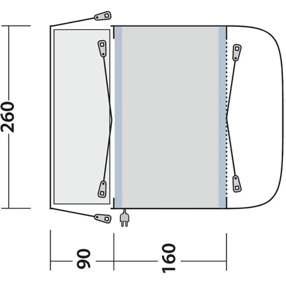 Outwell Newburg 160 Air Drive Away Inflatable Awning