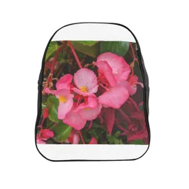 Pink Flowers School Backpack