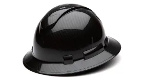 Pyramex Shiny Black Graphite Ridgeline Full Brim Hard Hat HP54117S