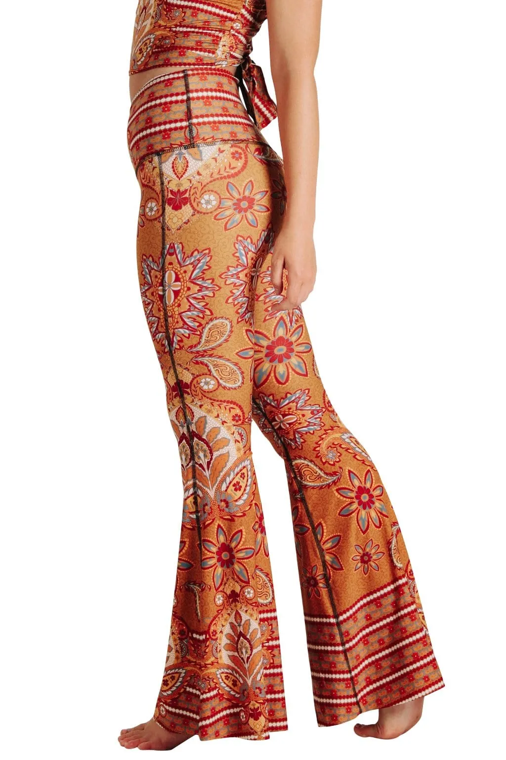 Rad Paisley Printed Bell Bottoms