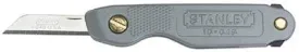 Stanley 10-049 Pocket Knives, 6.9 in, Folding Steel Blade, Powder-coated epoxy, Silver 1 EA