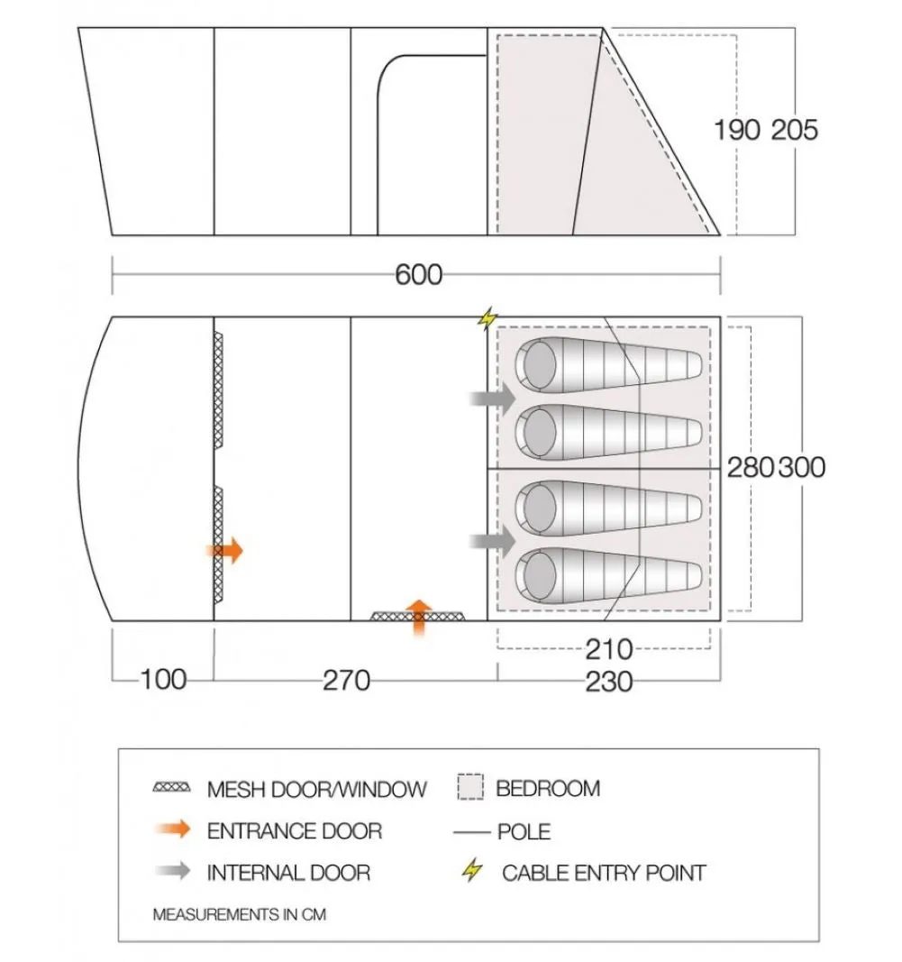 Vango Aether 450XL Tent - 4 Person Tent