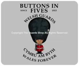 Welsh Guards Buttons In Five's 4 Pack of Placemats