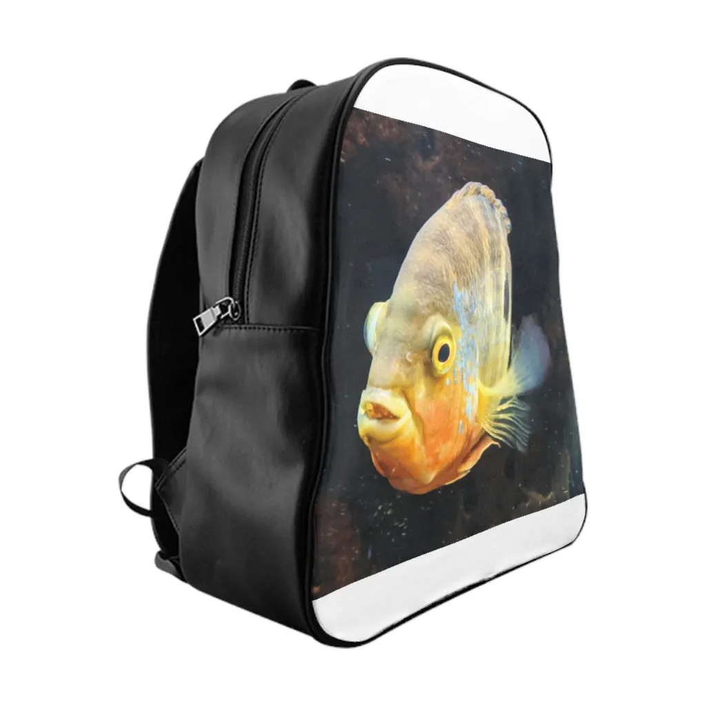 Yellow Orange Fish School Backpack